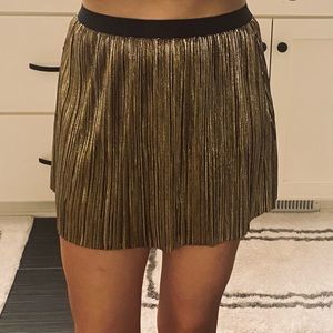 Gold Metallic Mini Skirt